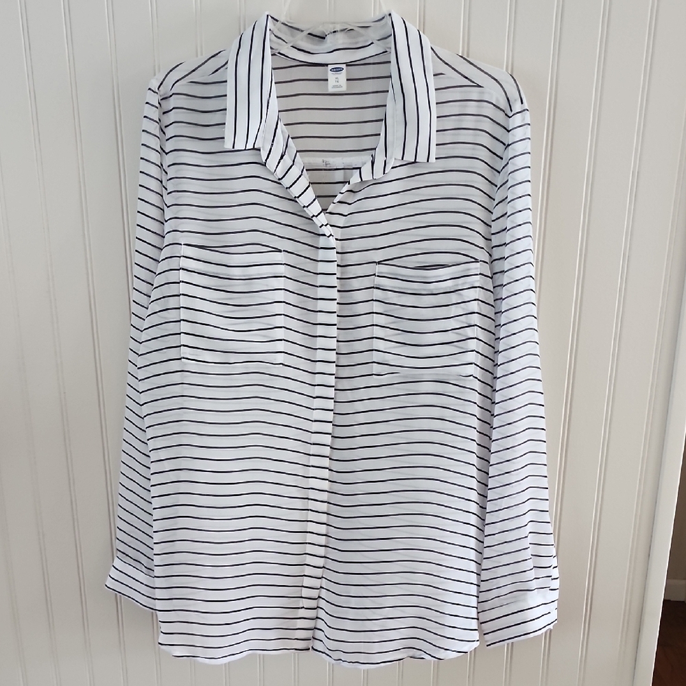 Classic Striped Sheer Women's Top